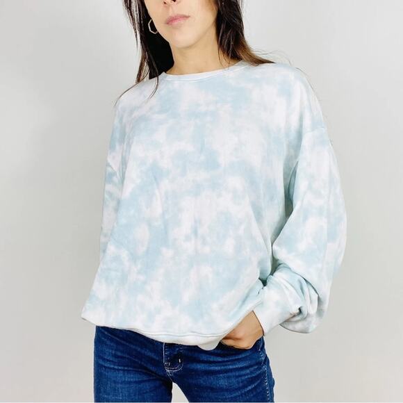 NEW Rails Ramona Tie Dye Pullover Sweatshirt Crew Neck Blue White Size S (b17) - Picture 2 of 4